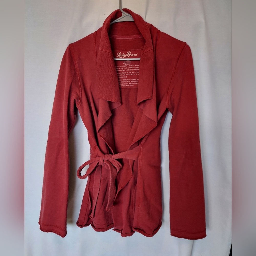 Lucky Brand Maroon Cotton Top